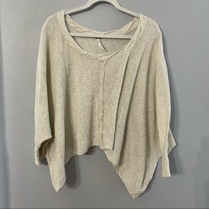 Free People oatmeal drapey dolman sleeve sweater